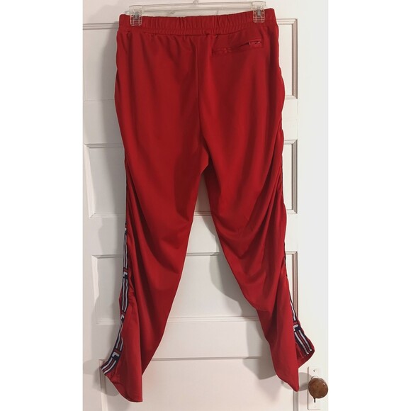 FILA Joggers Mn XL Ush Tape Pant Red Athletic Streetwear Hip Hop Pockets Comfort - Picture 7 of 12